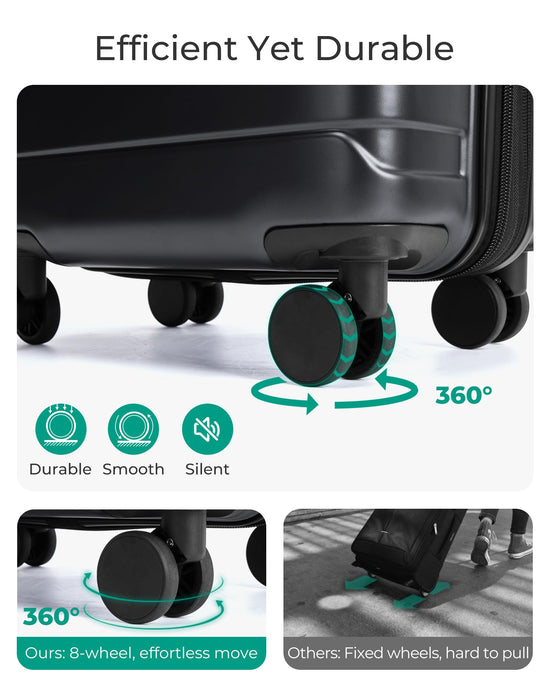 BAGSMART carry on suitcase - Lightweight and expandable with spinner wheels and TSA lock