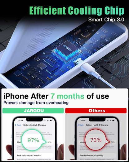 JARGOU charging adapter — 3 in 1 wireless charging station for Apple devices