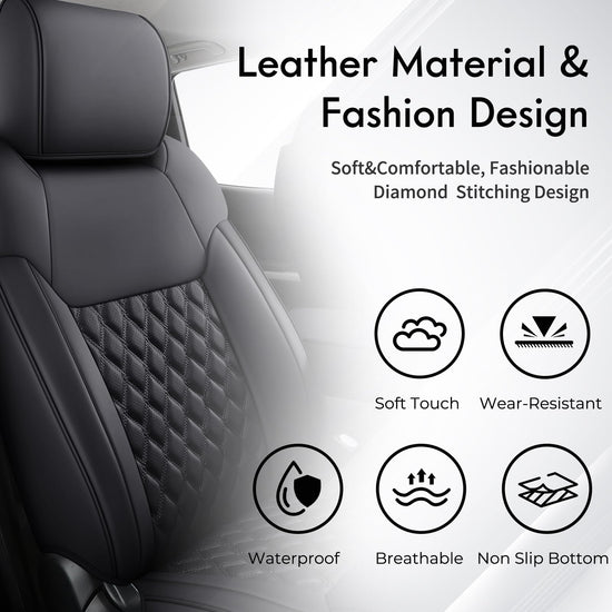 Huidasource Tacoma seat covers - Nappa leather for Toyota Tacoma 2024-2026