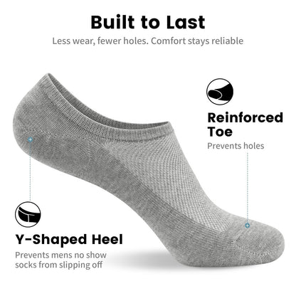 Wernies no show socks with non slip grips for men, low cut ankle casual cotton socks 6-13Wernies no show socks — low cut ankle socks with non slip grips for men 6-13