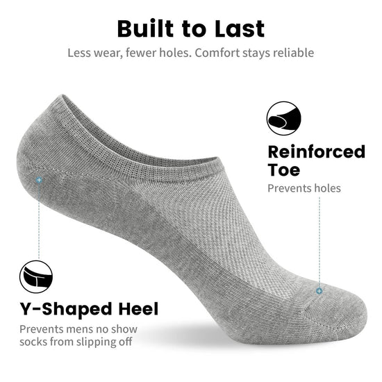 Wernies no show socks with non slip grips for men, low cut ankle casual cotton socks 6-13Wernies no show socks — low cut ankle socks with non slip grips for men 6-13