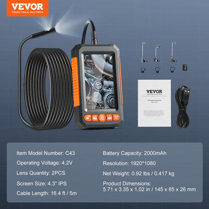 VEVOR endoscope camera — with light