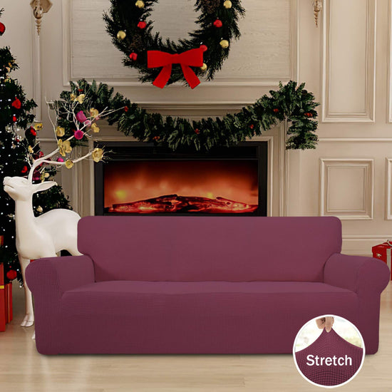 Easy-Going sofa cover — Soft stretch fabric with elastic bottom for kids and pets