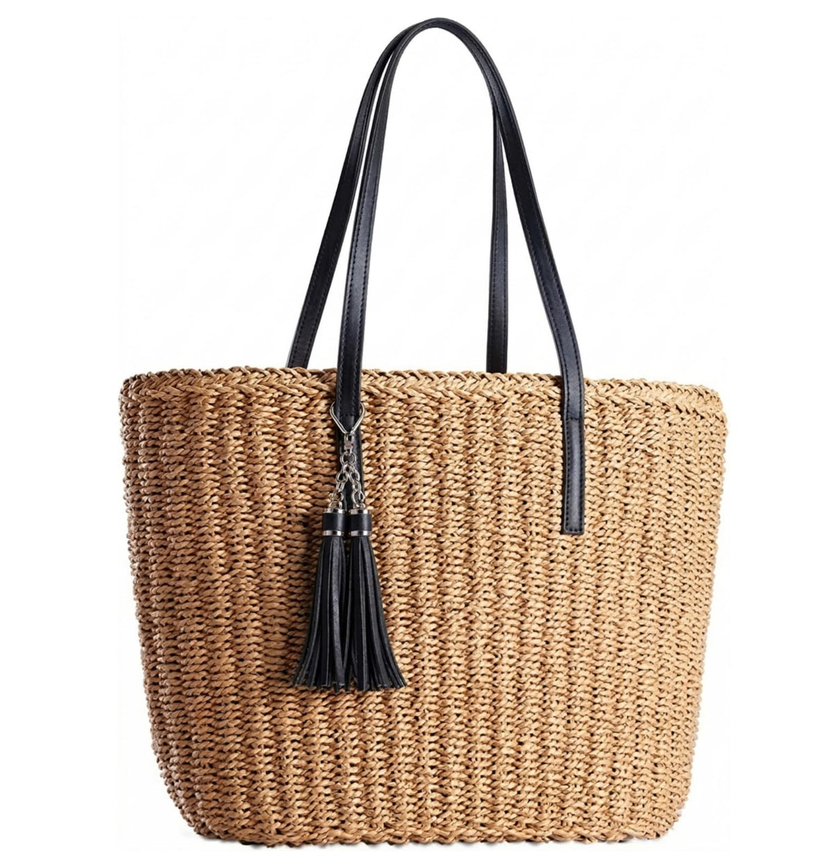 YXILEE tote bag — Woven summer straw design with shoulder strap