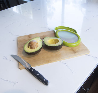 Joie food storage container set — silicone stretch pods for avocados, tomatoes, onions, and lemons