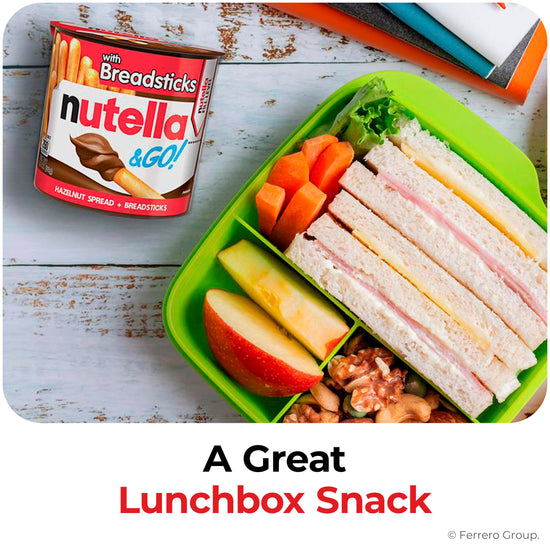 Nutella & GO! chocolate hazelnut spread with breadsticks, 24 snack packs 1.8 oz each