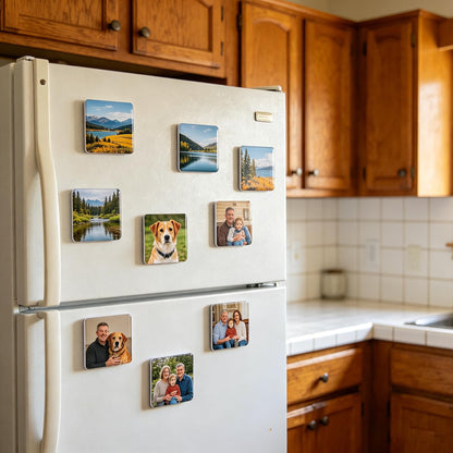 20 Pack 2x2 Inch Clear Acrylic DIY Fridge Magnet Kit