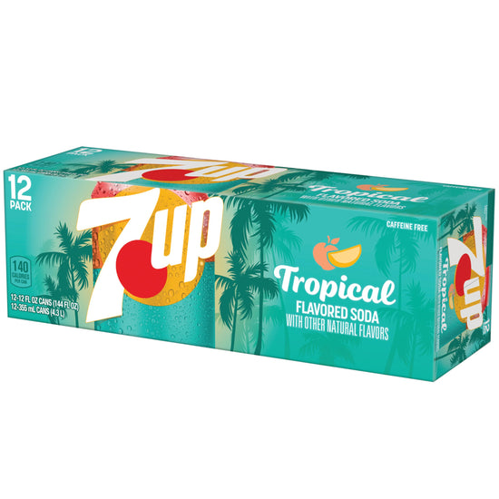 7UP Tropical soda - Tropical flavor in 12 pack cans7UP Tropical soda - Tropical flavor in 12 pack cans