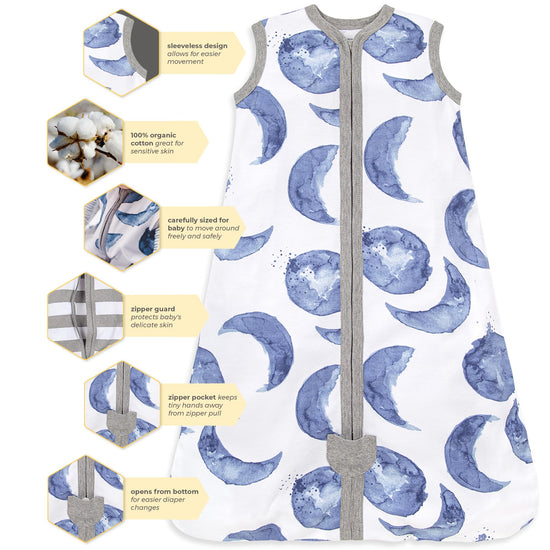 Burt's Bees Baby wearable blanket - organic cotton unisex beekeeper 0.5 TOG or 1.5 TOG