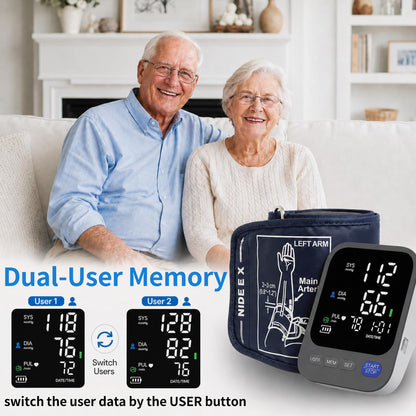 Lineshare blood pressure monitor — large LED display with adjustable cuff and memory