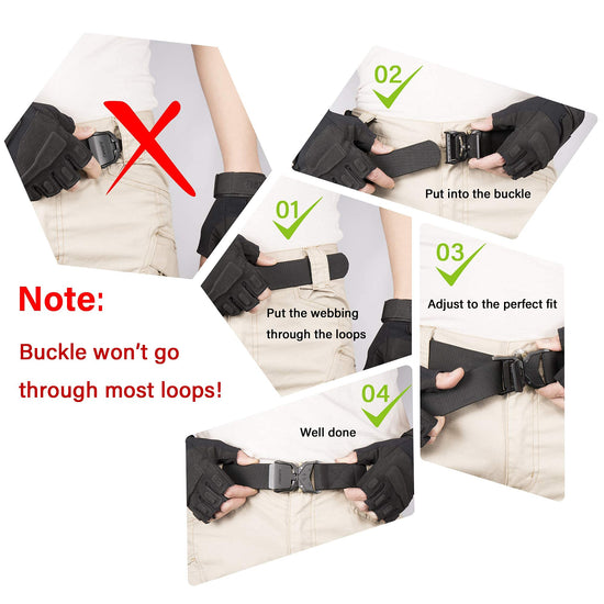 JUKMO tactical belt — military hiking rigger with heavy duty quick release buckle