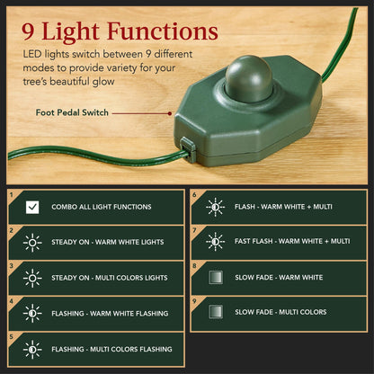 Artificial tree — Pre-lit slim aspen with multicolor LED lights