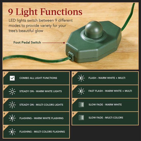 Artificial tree — Pre-lit slim aspen with multicolor LED lights