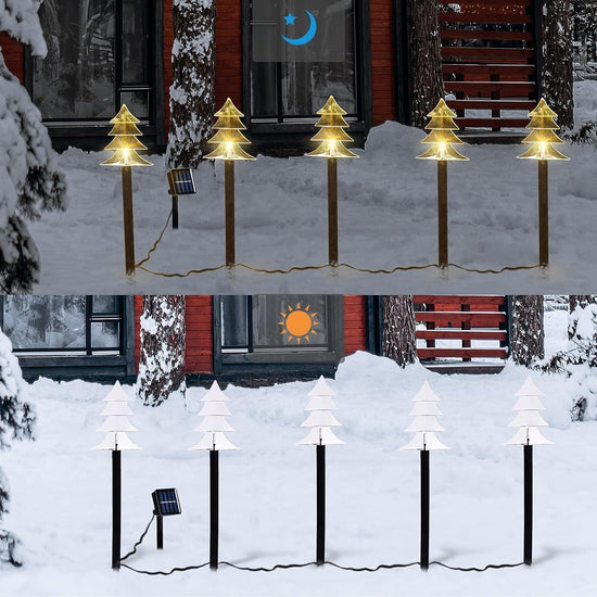 Lighted outdoor display — Solar pathway lights for landscape decor