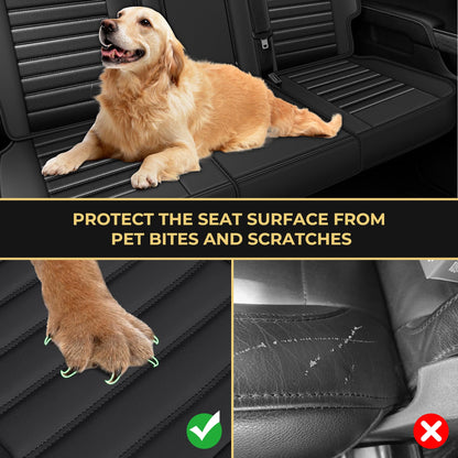 AOMSAZTO vehicle seat covers - Leather full set for Chevrolet and GMC trucks 2007-2026