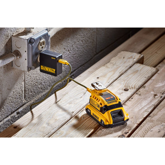 DEWALT battery charger — USB wall charging kit included