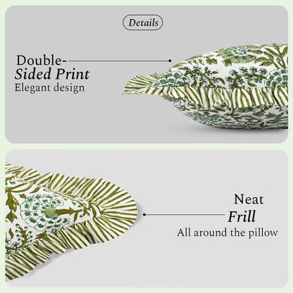 Ruffle decorative pillow cover — ruffle design