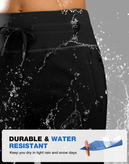 SANTINY women's fleece lined pants — winter warm and water resistant design