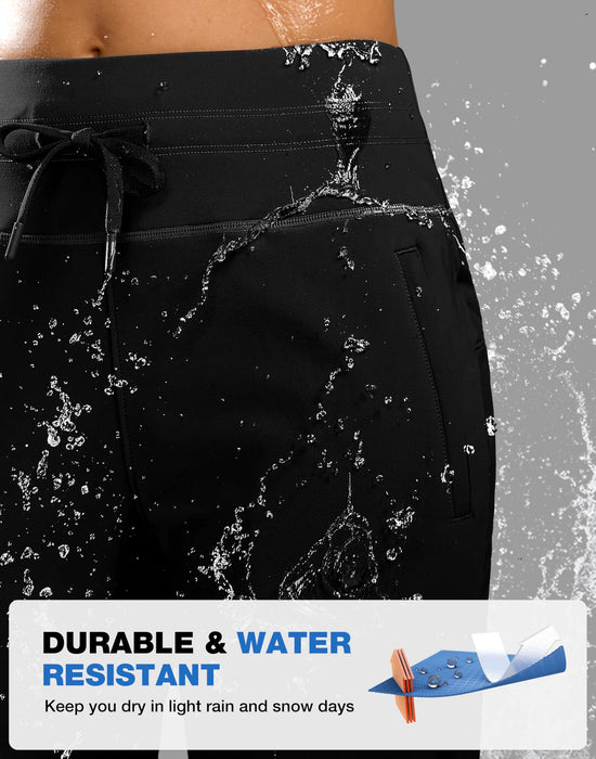 SANTINY women's fleece lined pants — winter warm and water resistant design