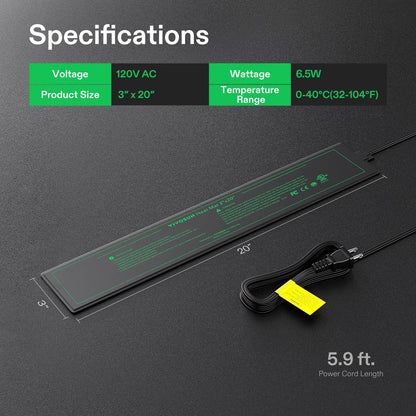 VIVOSUN plant seedling heat mat — durable and waterproof design