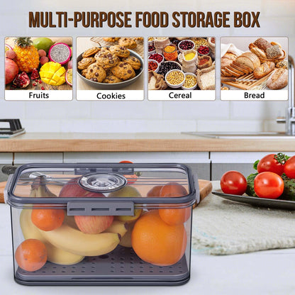 Gifhomfix bread box — Airtight bread storage container with lid and time recording feature