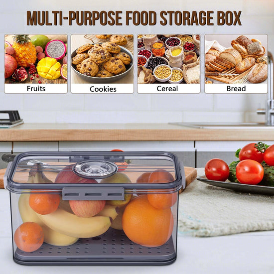 Gifhomfix bread box — Airtight bread storage container with lid and time recording feature