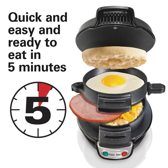 Hamilton Beach countertop griddle appliance with egg cooker ring