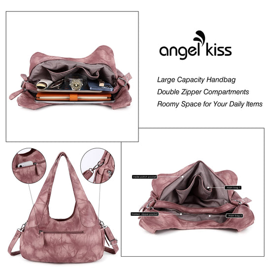 Angelkiss hobo handbag - large daily shoulder bag for women
