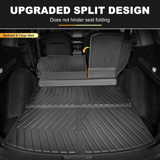Vehicle mat — AOMSAZTO floor mats for Honda CR-V 2023-2026 with back seat protector and cargo liner