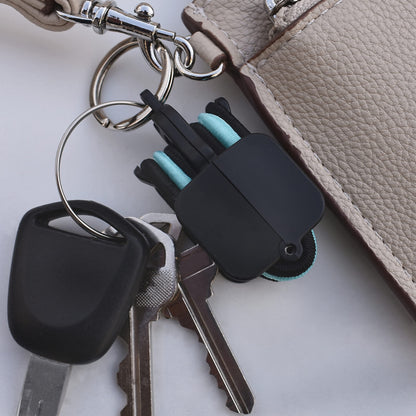 Hair tie keychain — portable holder for hair ties