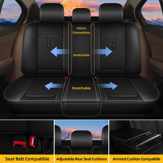 AOMSAZTO vehicle seat cover — Luxury faux leather, waterproof, custom fit for Ford Ranger 2019-2026