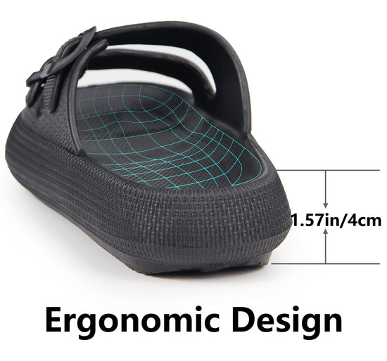 Weweya sandals — Pillow slippers with adjustable double buckle design