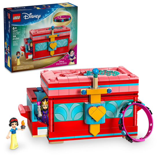 LEGO toy figure playset — Disney Snow White's jewelry box with mini dolls