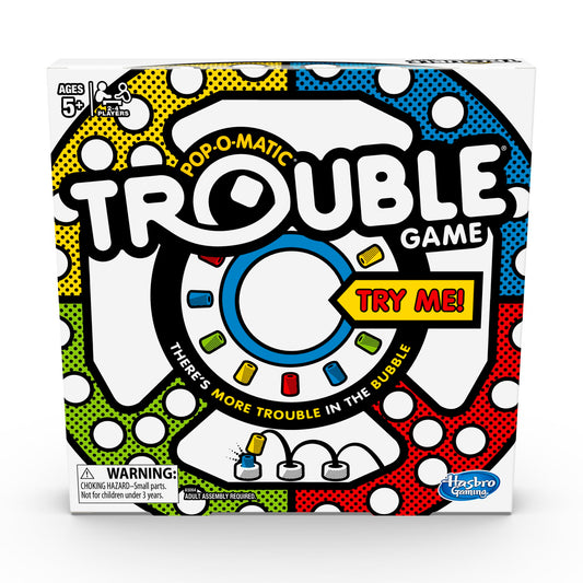 Hasbro Gaming Trouble board game for kids 2-4 players