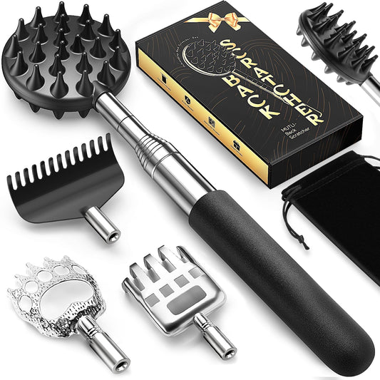 TUKUOS back scratcher with detachable heads for men and women