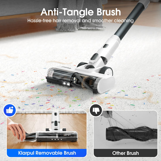 Cordless Vacuum Cleaner, Upgraded 650W 55KPa 70Mins Runtime Stick Vacuum Cordless, Self-Standing Lightweight Vacuum Cleaners for Home with LED Headlight Touch Screen, for Pet Hair/Carpet/Floor