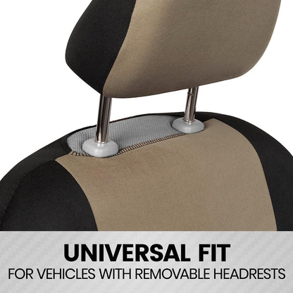BDK vehicle seat cover set with front and rear split bench design