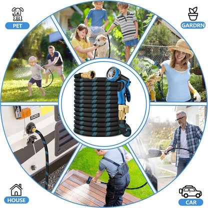 Hardware tubing — 100 ft flexible garden hose with 10 function sprayer