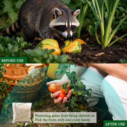 Natural raccoon repellent granules — eco-friendly and non-toxic formula with oils