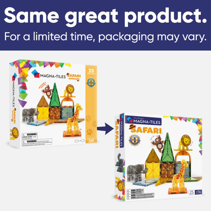 MAGNA-TILES safari animals 25-piece magnetic construction set - original magnetic building brand
