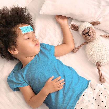 Therapeutic thermal compress — Immediate cooling gel sheets for kids, 4 count, white