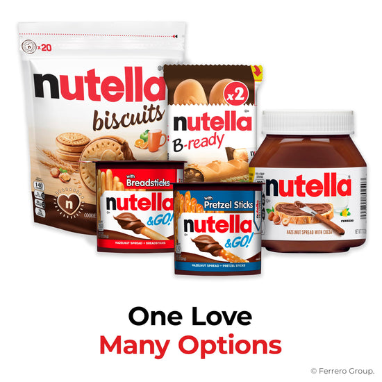 Nutella & GO! chocolate hazelnut spread with breadsticks, 24 snack packs 1.8 oz each