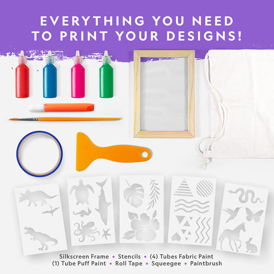 National Geographic art and craft kit — Silkscreen printing and loom weaving set