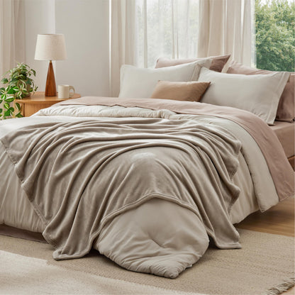 Bedsure bedding set — 8 piece with soft fleece microfiber blanket and sheets