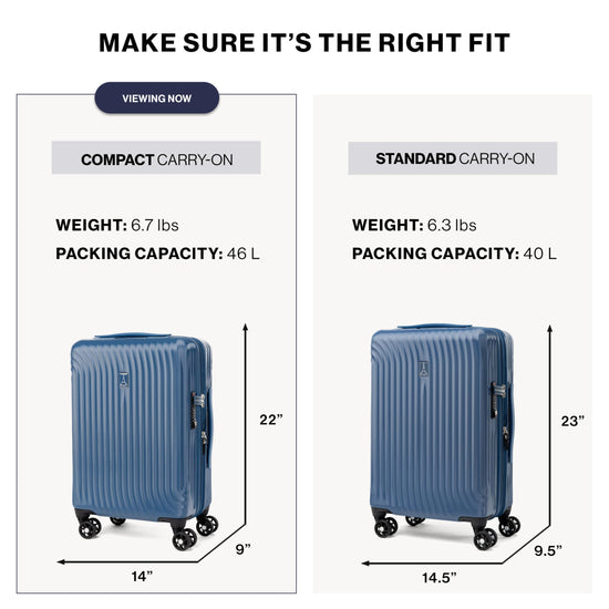 Travelpro Maxlite Air hardside suitcase — lightweight polycarbonate construction