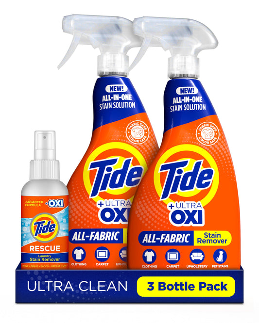 Tide laundry stain remover spray with Oxi — stain remover for tough stains