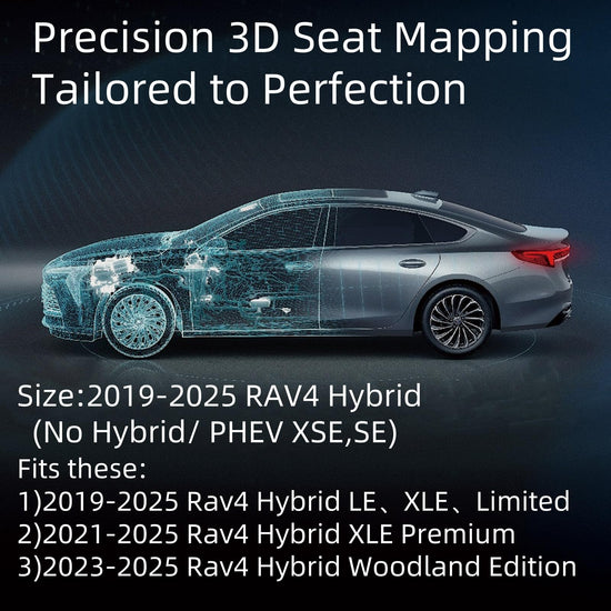 EKR Rav4 seat covers — Custom fit faux leather for 2019-2025 Toyota Rav4 Hybrid