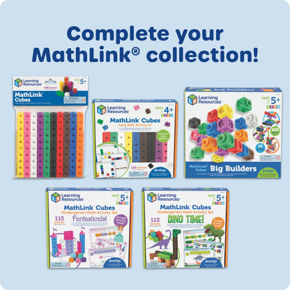 Learning Resources MathLink cubes — set of 100 math manipulatives for kids 5+