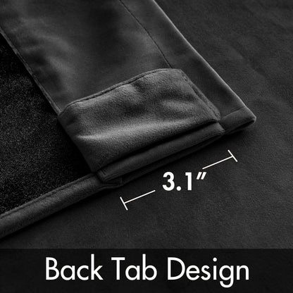 MIULEE velvet curtains with rod pocket and back tab design - 2 panels