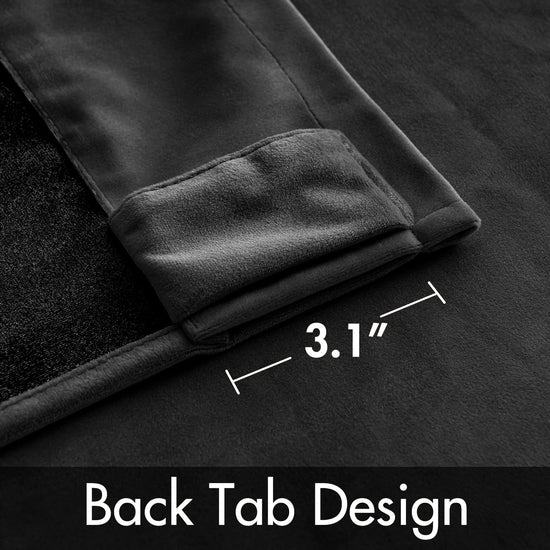 MIULEE velvet curtains with rod pocket and back tab design - 2 panels